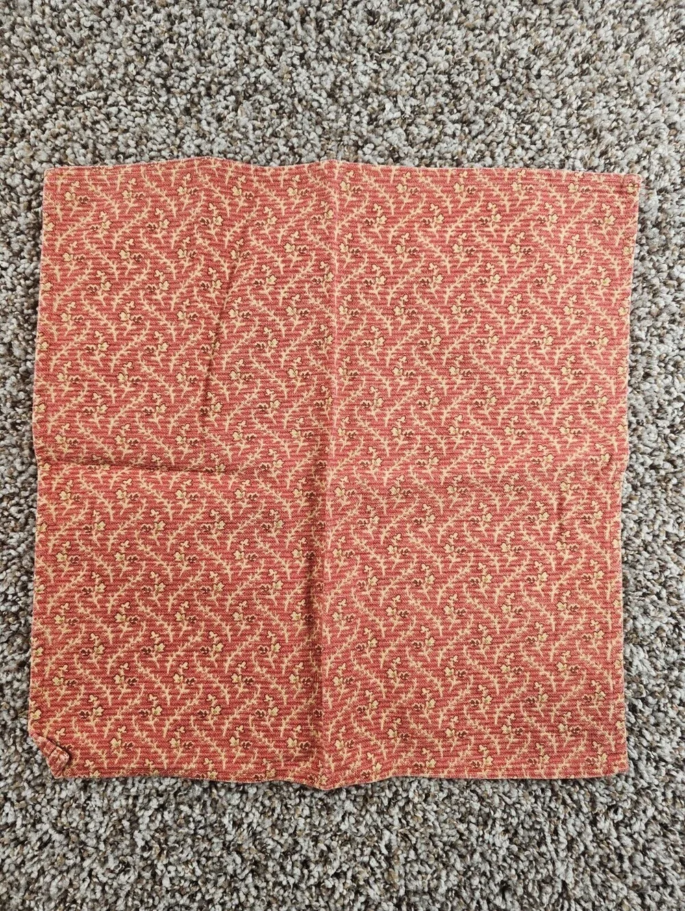Set of 6 Vintage Fabric Table Napkins Light Coral Pink textured Cottagecore